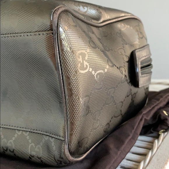 Gucci Metallic Bronze Imprime Satchel - Picture 8 of 8